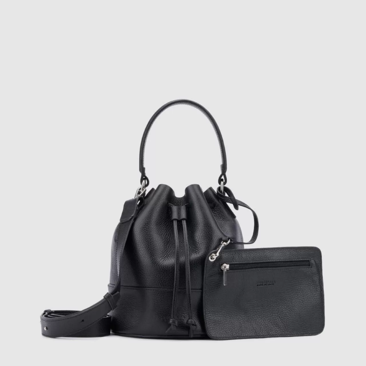 Aquatalia Handbags | Bari Bucket Black