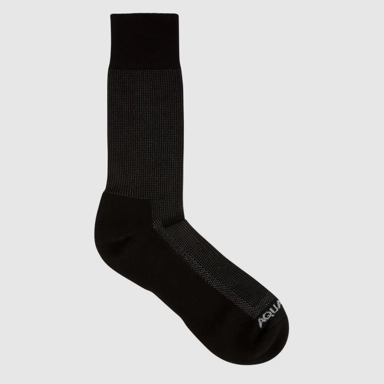 Aquatalia Socks | Pindot Knit Blend Men'S Sock Black/Heather Grey