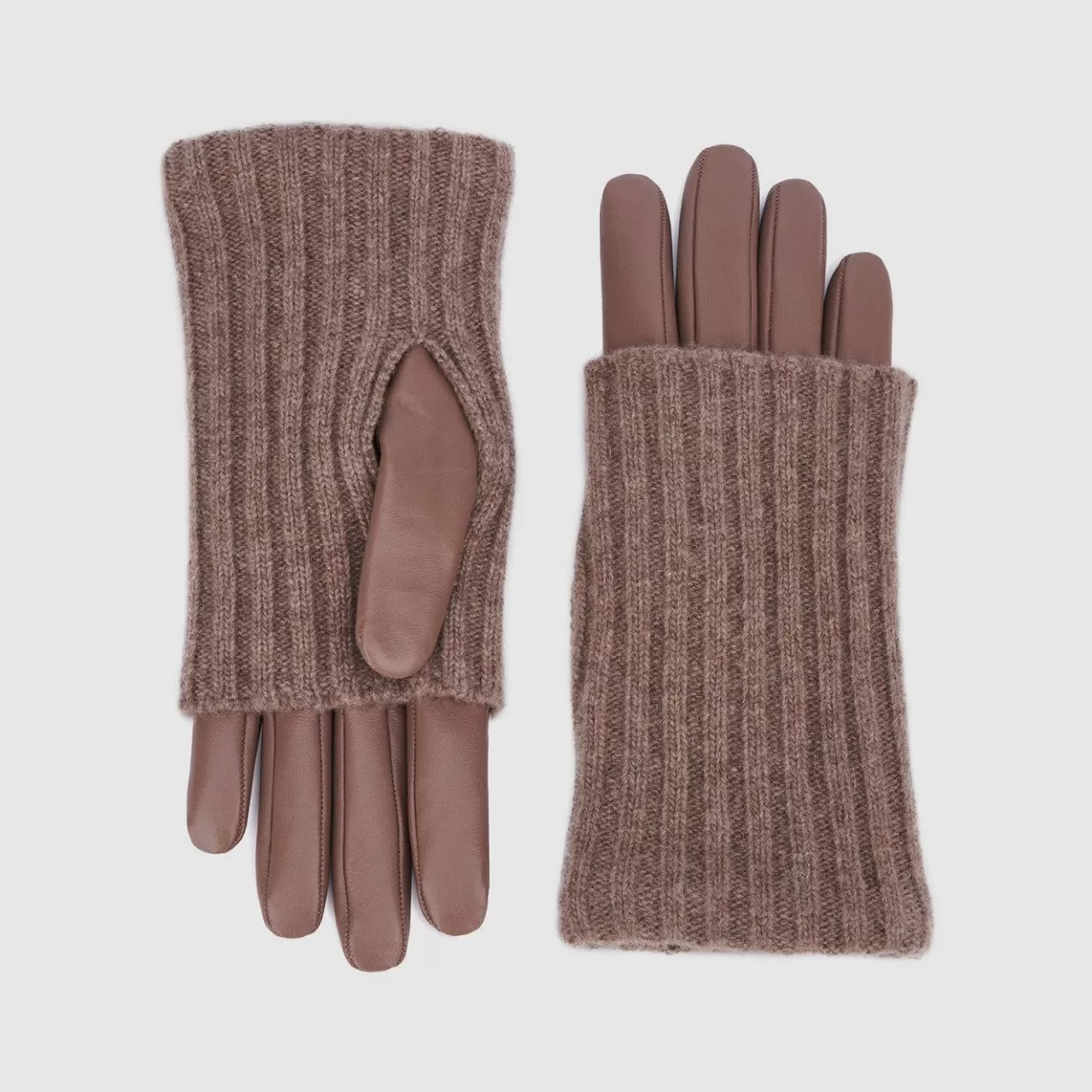 Aquatalia Gloves | Sweater Cuff Glove Taupe